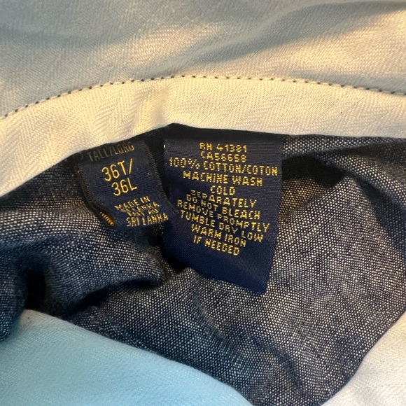 Polo Ralph Lauren Shorts Mens Size 36T/36L Blue Chino Classic Fit Flat Front - Picture 8 of 16